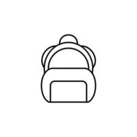 Schule Tasche Gliederung Vektor Symbol