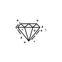 Diamant Dämmerung Stil Vektor Symbol