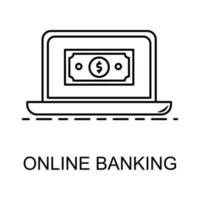 Online-Banking-Vektorsymbol vektor
