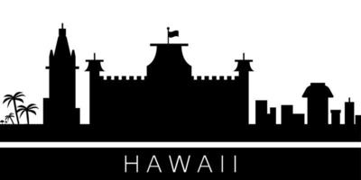 hawaii detaljerad horisont vektor