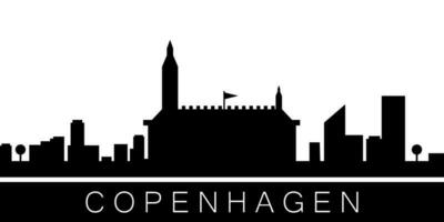 Kopenhagen detailliert Horizont vektor