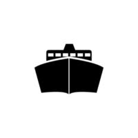 Vorderseite Aussicht Schiff, Transport Vektor Symbol