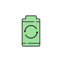 batteri kraft återvinna vektor ikon