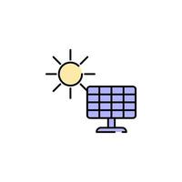 Vektorsymbol für Solarpanel vektor