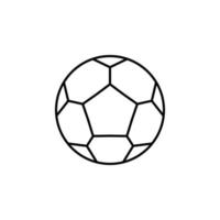 Fußball Ball Gliederung Vektor Symbol