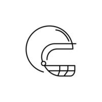 Rugby Helm Gliederung Vektor Symbol