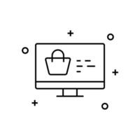 online Monitor Einkaufen Vektor Symbol