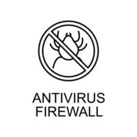 Antivirus Firewall Vektor Symbol