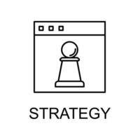 strategi hemsida linje vektor ikon