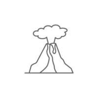 prähistorisch Vulkan Vektor Symbol