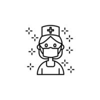 Arzt Gesundheit Frau Vektor Symbol