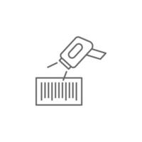 Bar Code Scanner, Einkaufszentrum Vektor Symbol