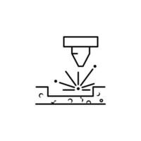 Laser- Holz Schneiden Vektor Symbol