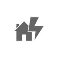 Versicherung, heim, Haus, Blitz, Gewitter Vektor Symbol