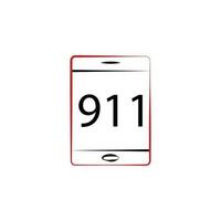 Feuerwehrmann, 911 Telefon zwei Farbe Vektor Symbol
