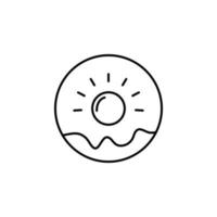 Donut-Vektor-Symbol vektor