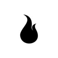 Feuer, Flamme isoliert einfach Vektor Symbol