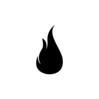 Feuer, Flamme isoliert einfach Vektor Symbol