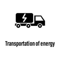 Transport von Energie Vektor Symbol