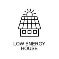 niedrig Energie Haus Vektor Symbol