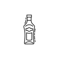 Flasche von Cognac Dämmerung Vektor Symbol