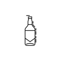 Flasche von Bier Dämmerung Vektor Symbol