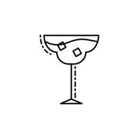 Glas von Cocktail Dämmerung Vektor Symbol