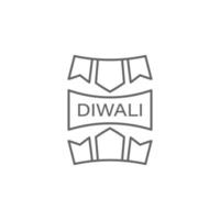 Diwali, Dekoration, Anhänger Vektor Symbol