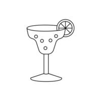 Glas Cocktail Vektor Symbol