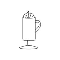 pepparmynta cocktail vektor ikon