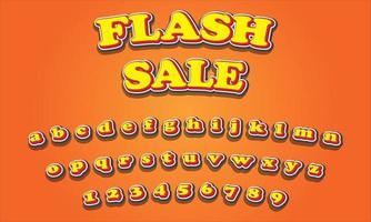 Flash Sale Text Alphabet vektor