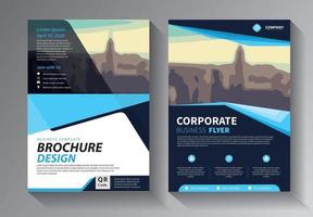 Blue Flyer Business Template Set vektor