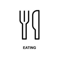 Essen Zeichen einfach Linie Vektor Symbol