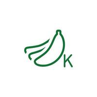 Vitamin, Banane Grün Vektor Symbol