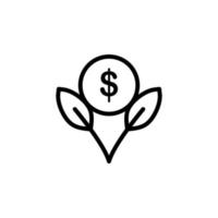 Pflanze Dollar Vektor Symbol