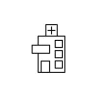 Gebäude, Klinik, Krankenhaus Vektor Symbol