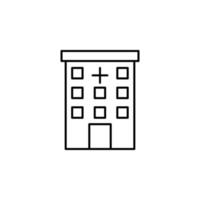 Gebäude, Klinik, Krankenhaus Vektor Symbol