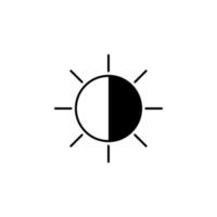 kontrast svart och vit vektor ikon