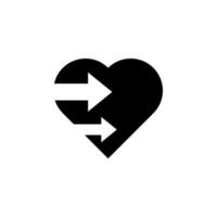 Herz eben Vektor Symbol
