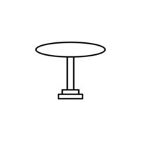 Bistro Tabelle Vektor Symbol