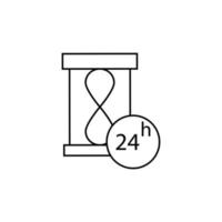 Sanduhren, Uhr, 24 Stunde Vektor Symbol