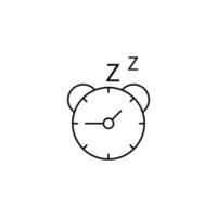 schlafen, Uhr, Zeit Vektor Symbol