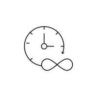 oändlig, tid, klocka vektor ikon