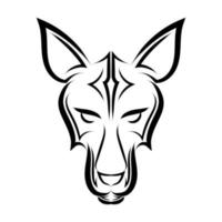 Schwarzweiss-Linienkunst des Fuchskopfes. Gute Verwendung für Symbol, Maskottchen, Symbol, Avatar, Tattoo, T-Shirt-Design, Logo oder jedes andere Design, das Sie möchten. vektor