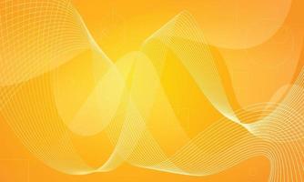 orange geometrischer Formhintergrund mit abstrakter Linie vektor