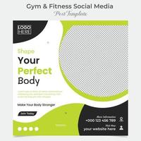 Fitness Ausbildung Sozial Medien Post und Platz Flyer Post Banner Vorlage Design vektor