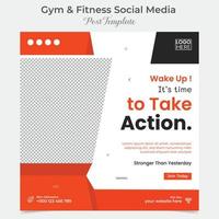 Fitnessstudio und Fitness Platz Flyer Post Banner und Sozial Medien Post Vorlage Design vektor