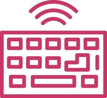 trådlös tangentbord vektor ikon design