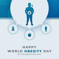 värld fetma dag firande vektor design illustration för bakgrund, affisch, baner, reklam, hälsning kort