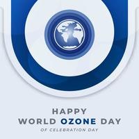 värld ozon dag firande vektor design illustration för bakgrund, affisch, baner, reklam, hälsning kort